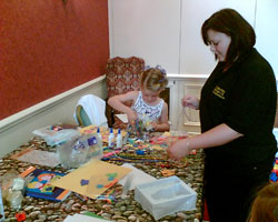 Lots of entertainment provided for the children at the crèche